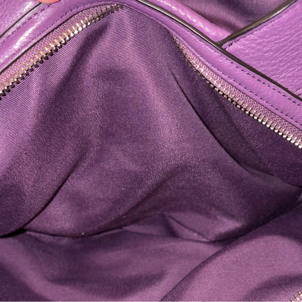 Coach Lexy Purple Leather Hobo Bag - Picture 10 of 11
